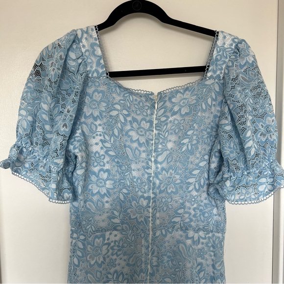 Rachel Parcell Blue Lace Midi Dress, Size L - Picture 7 of 8